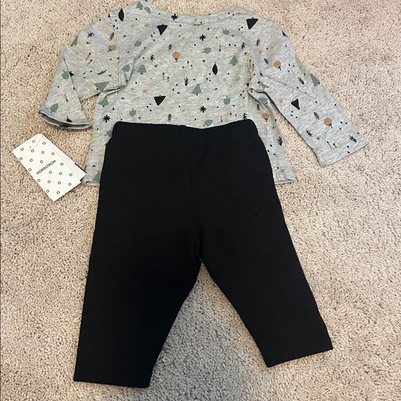 NWT Size 3 Months Nordstrom Grey-Winter Black 2 Piece Set - Picture 4 of 4